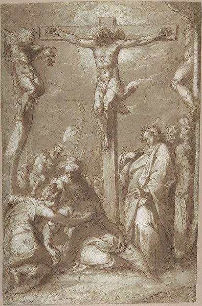 The Crucifixion of Christ before 1577-Hans Speckaert,16x12"(A3)Poster
