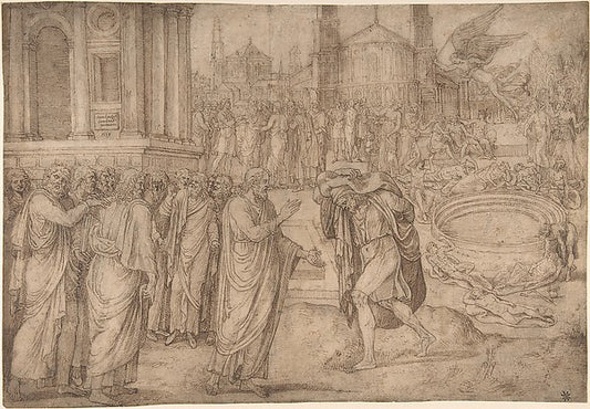 Christ Healing at the Pool of Bethesda 16th cent-Lambert Lomba,16x12"(A3) Poster