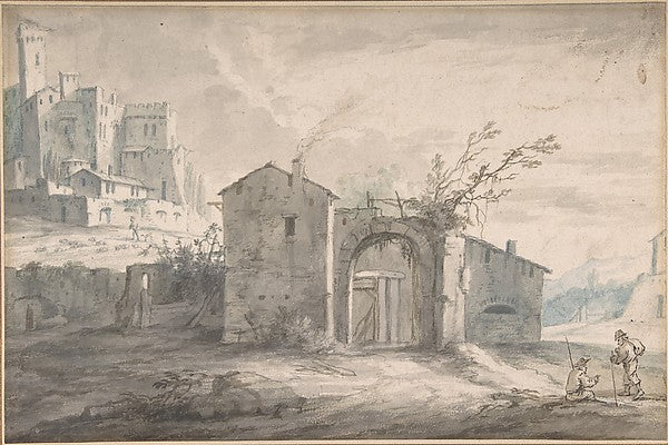 Adriaen Fransz. Boudewijns:A landscape with a farm house and-16x12"(A3) Poster