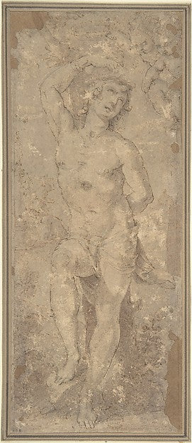 St. Sebastian 16th cent-Anonymous, Italian, 16th cent,16x12"(A3) Poster