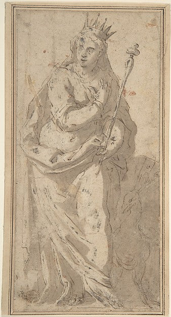 Juno 16th cent-Attributed to Jacopo Palma the Younger, Previou,16x12"(A3) Poster