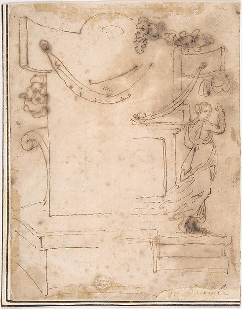 Sketches 16th cent-Anonymous, Italian, 16th cent,16x12"(A3) Poster