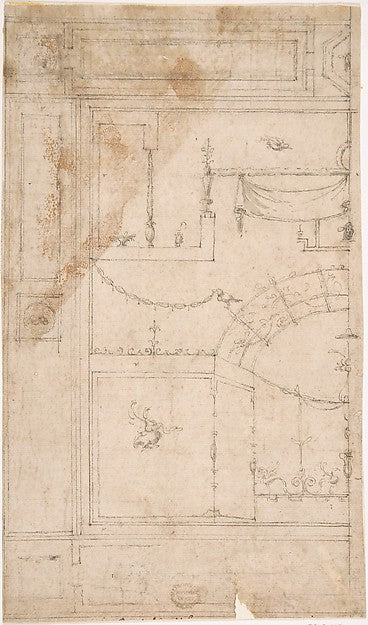 Design for the Decoration of a Wall with Grotteschi in the Ant,16x12"(A3) Poster