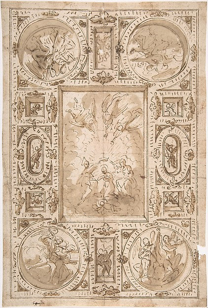 Ceiling 17th cent-Anonymous, Italian, 17th cent,16x12"(A3) Poster