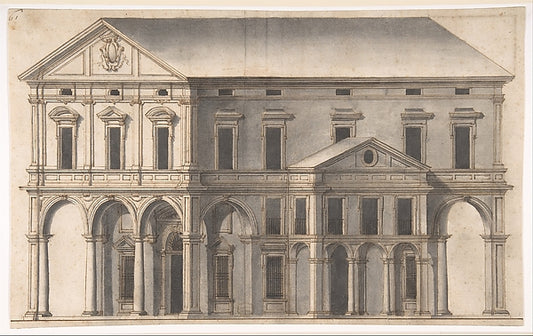 Project for a Public Building on a Square 16th cent-Anonymous,,16x12"(A3) Poster