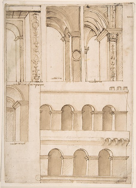 Architecture Study containing Details of One or Several Buildi,16x12"(A3) Poster