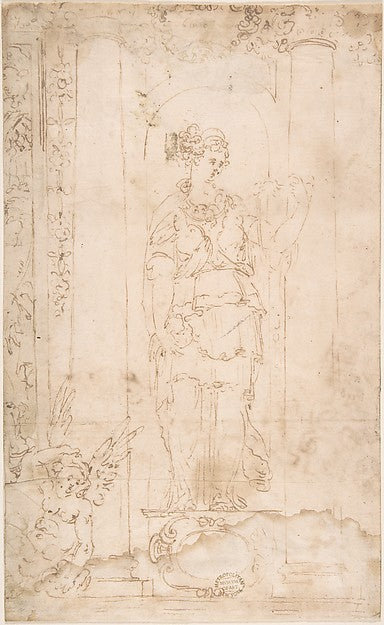 Allegory or Goddess  16th cent-Anonymous, Italian, 16th cent,16x12"(A3) Poster