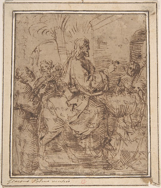 Christ's Entry into Jerusalem 16th cent-Anonymous, Italian, Ve,16x12"(A3) Poster