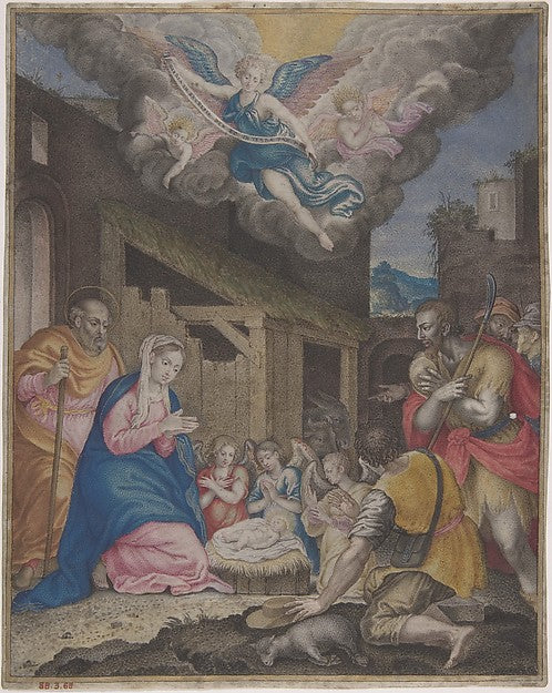 Adoration of the Shepherds 1575–1600-Anonymous, Italian, Cremo,  Poster Print Wall Art