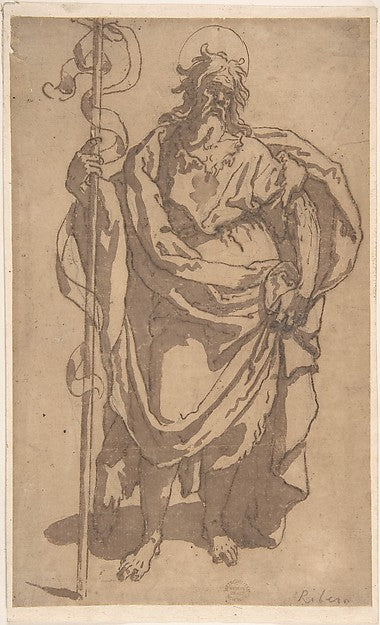 Saint John the Baptist 17th cent-Anonymous, Italian, Roman-Bol,16x12"(A3)Poster