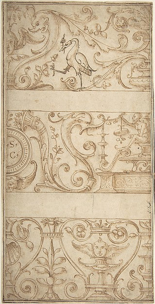 Ornament design after the antique early 16th cent-Anonymous,I,  Poster Print Wall Art
