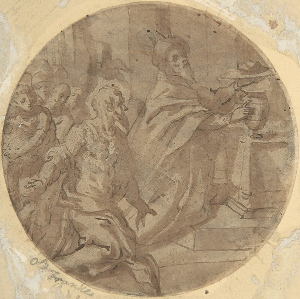 Melchizedek Offering Bread and Wine 16th cent-Anonymous, Itali,16x12"(A3) Poster