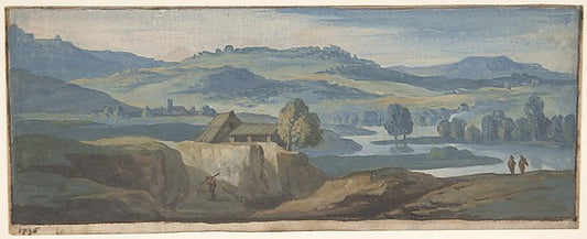 Landscape late 17th–mid 18th cent-Jan Frans van Bloemen,16x12"(A3) Poster