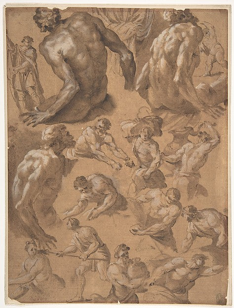 Figure Studies 17th cent-Eduard Dubois,  Poster Print Wall Art