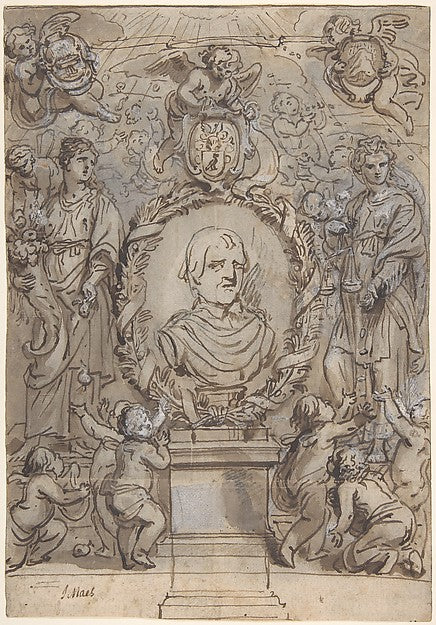 Design for a Title Page 17th cent-Abraham van Diepenbeeck,16x12"(A3) Poster