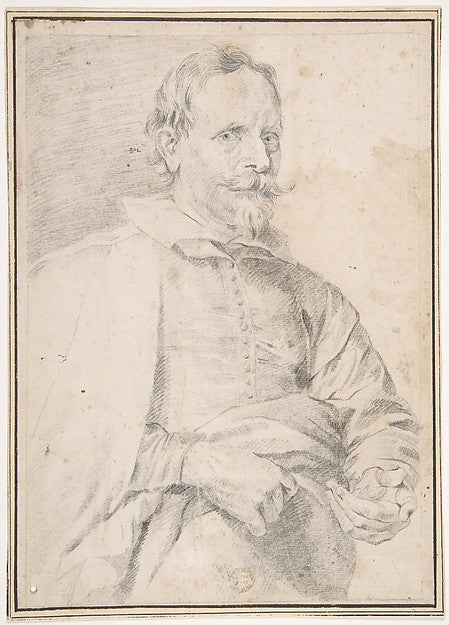 Portrait of Cornelis de Vos 16th cent-Anonymous, Flemish, 17th,16x12"(A3) Poster