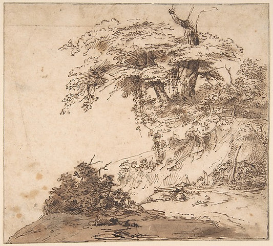 A Group a Trees early 17th cent-Attributed to Anthony van Dyck,16x12"(A3) Poster