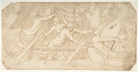 Roman Galley 16th cent-Anonymous, Italian, 16th cent, After Po,16x12"(A3) Poster
