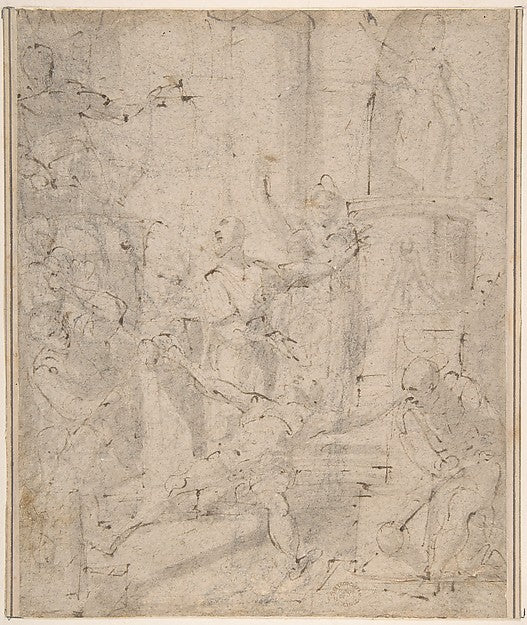 Martyrdom of Saint Andrew 17th cent-Anonymous, Italian, Roman,16x12