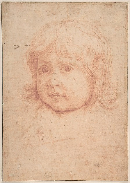 Child's Head 17th cent-Anonymous, Italian, Roman-Bolognese, 17,16x12"(A3) Poster