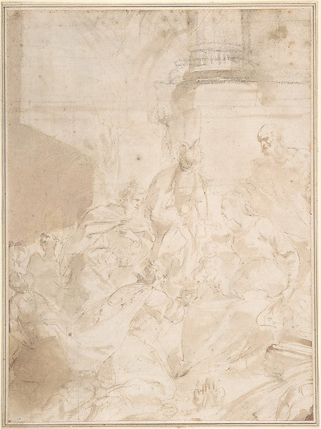 Adoration of the Kings 17th cent-Anonymous, Italian, Roman-Bol,16x12"(A3) Poster