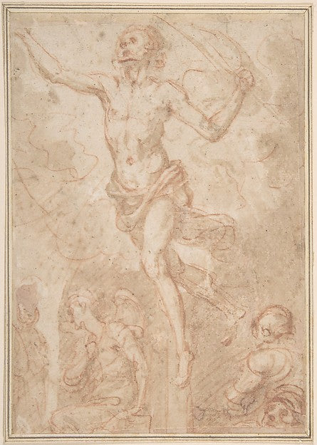 The Resurrection of Christ 17th cent-Anonymous, Italian, Roman,16x12