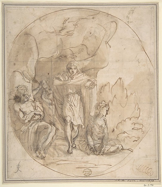 Orpheus 17th cent-Anonymous, Italian, Roman-Bolognese, 17th ce,16x12"(A3) Poster