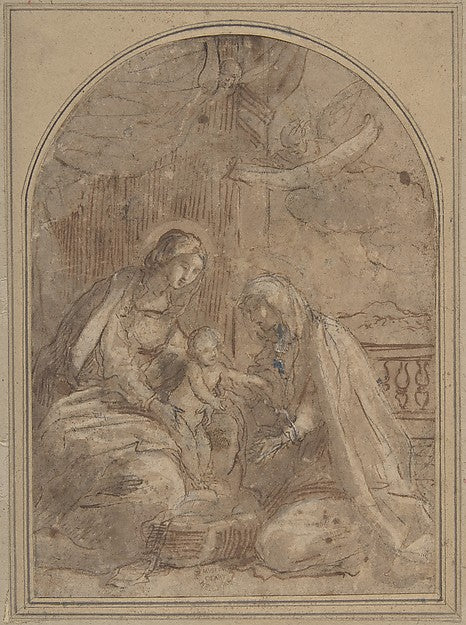 Virgin and Child with Saint Anna 16th cent-Anonymous, Italian,,16x12"(A3) Poster