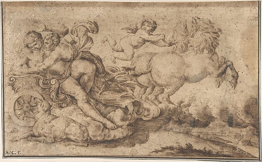 Aurora and Cephalus: Engraver's study after decoration in the,16x12"(A3) Poster