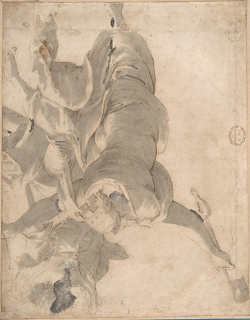 Allegorical Figures 17th cent-Anonymous, Italian, Bolognese, 1,16x12"(A3) Poster