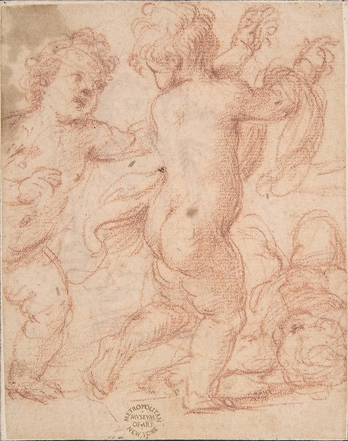 Studies of Children 17th cent-Anonymous, Italian, Roman-Bologn,16x12"(A3) Poster