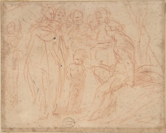 Diana and Attendants? 17th cent-Anonymous, Italian, Roman-Bolo,16x12"(A3) Poster