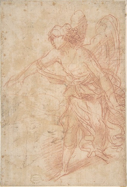An Angel 17th cent-Anonymous, Italian, Roman-Bolognese, 17th c,16x12"(A3) Poster