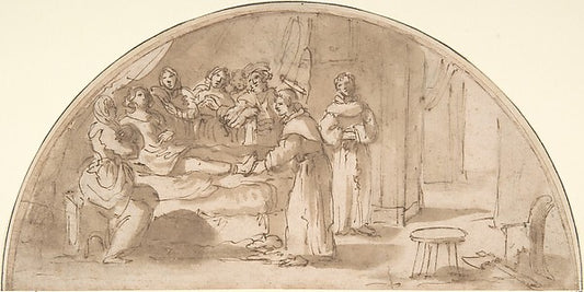 St. Anthony Healing the Leg of a Boy 17th cent-Anonymous, Ital,16x12"(A3) Poster