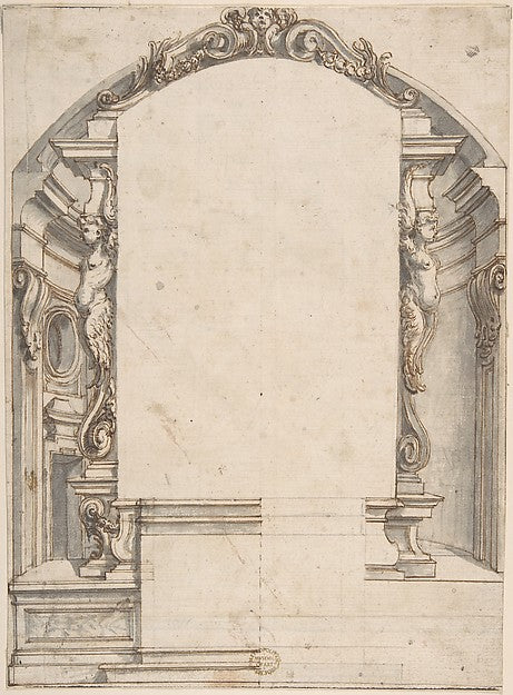 Design for an Altar 17th cent-Anonymous, Italian, Roman-Bologn,16x12"(A3) Poster