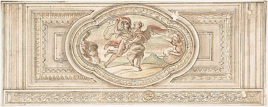 Design for a Panel with a Depiction of Boreas Abducting Oreith,16x12"(A3) Poster