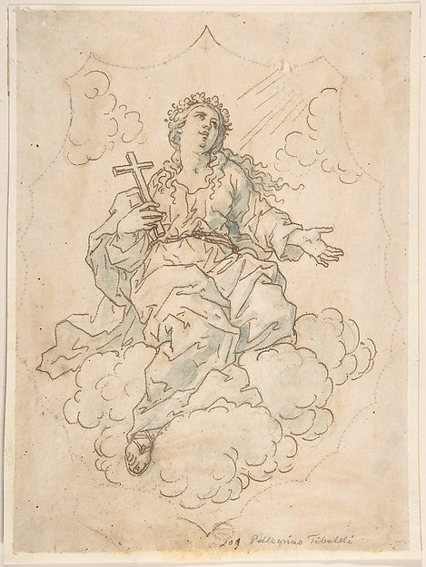 Assumption of Mary Magdalen 17th cent-Anonymous, Italian, Roma,16x12"(A3) Poster