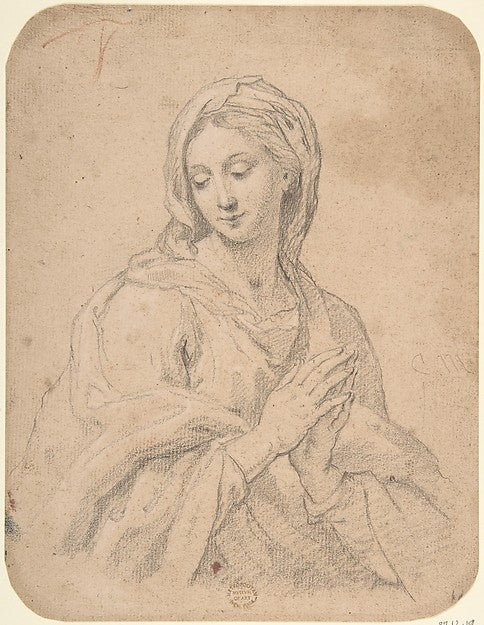 Madonna  after Carlo Maratta 17th cent-Anonymous, Italian, Rom,16x12"(A3) Poster