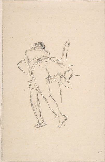 Study of two figures  one lunging at the other c1870-Félicien,16x12"(A3)Poster