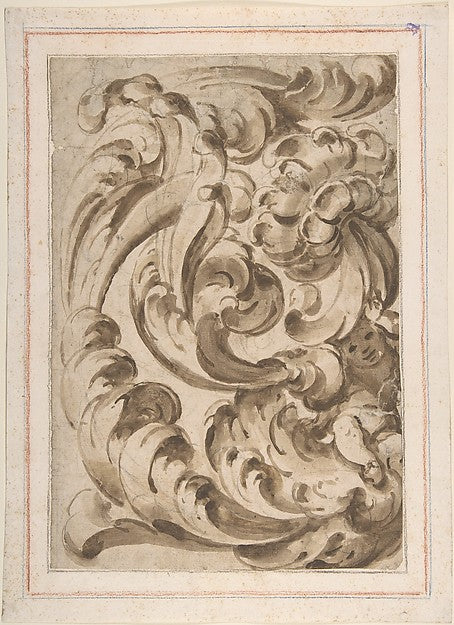 Overall Pattern of Acanthus Scrolls with a Putto 17th cent-Ano, Poster Print