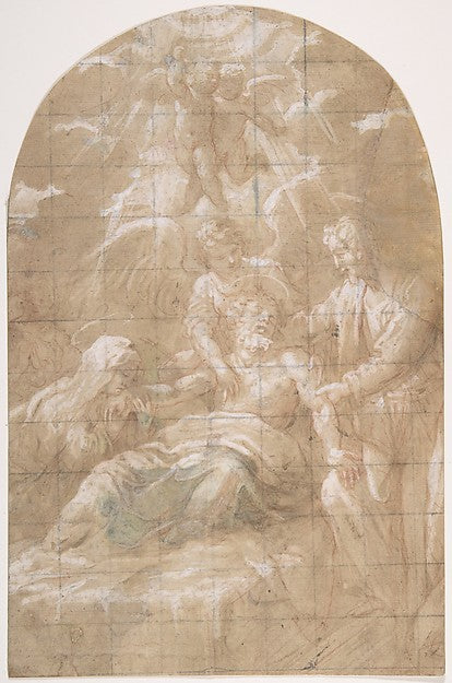 Death of Saint Joseph 17th cent-Anonymous, Italian, Emilian, 1,16x12"(A3) Poster