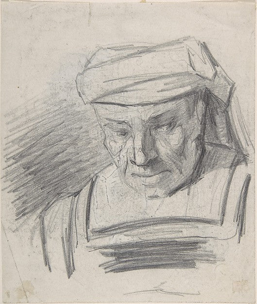 Head of a figure wearing a turban-Félicien Rops,  Poster Print Wall Art