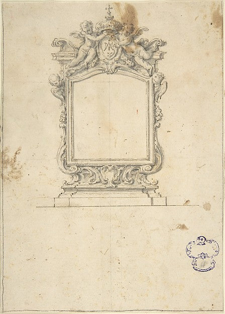 Design for Ecclesiastical Picture Frame mid-17th cent-Anonymou, Poster Print