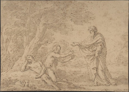 The Creation of Eve 18th cent-Étienne Parrocel, Formerly attri,16x12"(A3) Poster