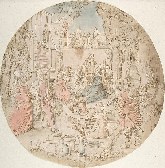 The Garden of Love 16th cent-After Jörg Breu the Younger,16x12"(A3) Poster