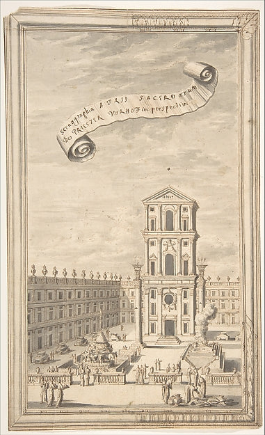 The Sacerdotal Atrium in Perspective late 17th–early 18th cent,16x12"(A3) Poster