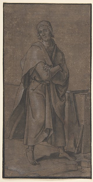 Saint Thomas 1527-Hans Holbein the Younger,  Poster Print Wall Art