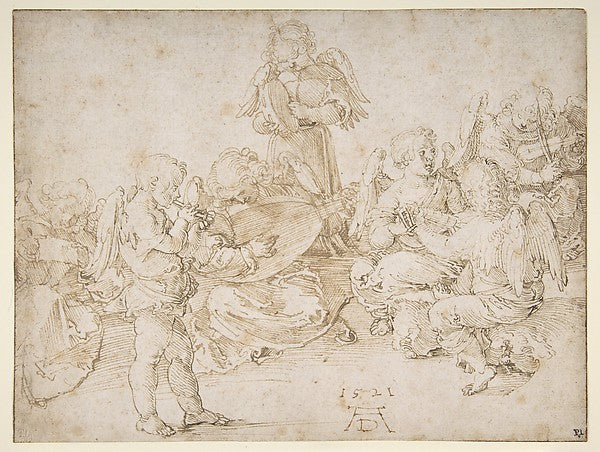 Music-Making Angels 1521-Albrecht Dürer,16x12"(A3) Poster