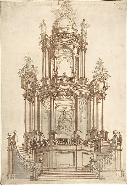Designs for a Theatrum Sacrum 1735–60-Anonymous,Italian,Nort,  Poster Print Wall Art