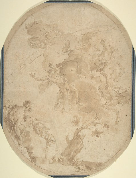 Fall of Phaeton 17th cent-Anonymous, Italian, Roman-Bolognese,,16x12"(A3) Poster